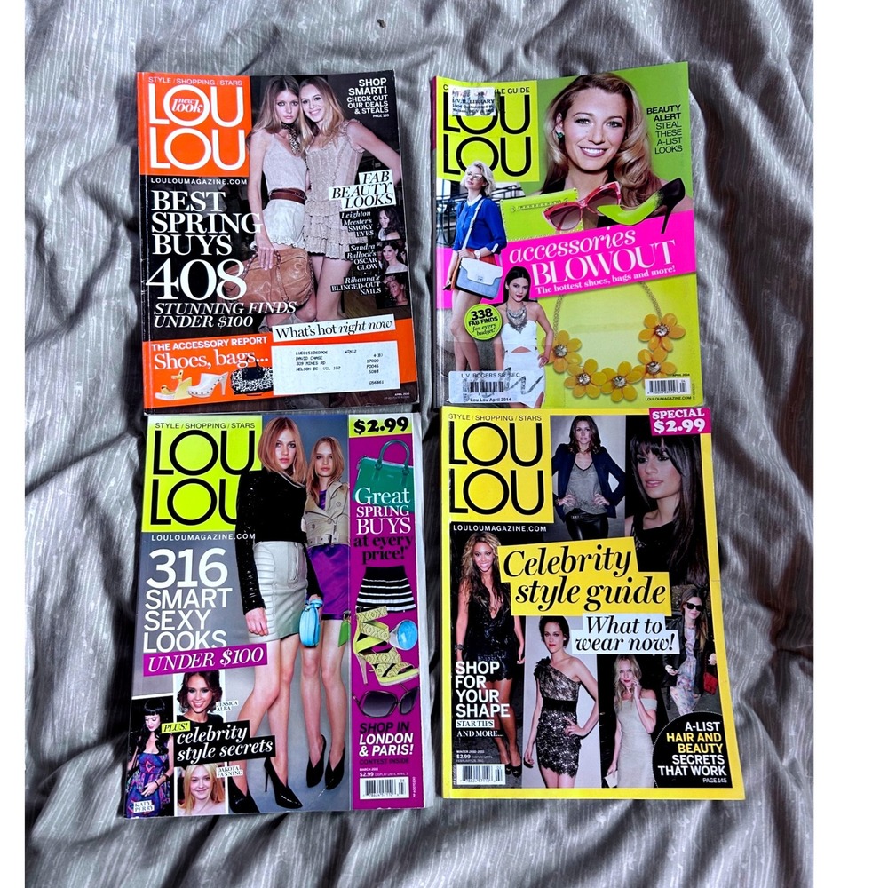 LouLou Magazine Lot of 4 2010 2011 2014 Beyonce Blake Lively Y2K Fashion Guide